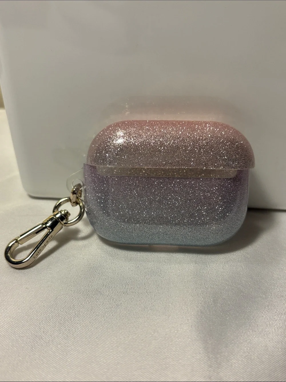 ✨ NIB Kate Spade AirPods Pro Case – Discontinued Ombre Glitter Sunset 🌅